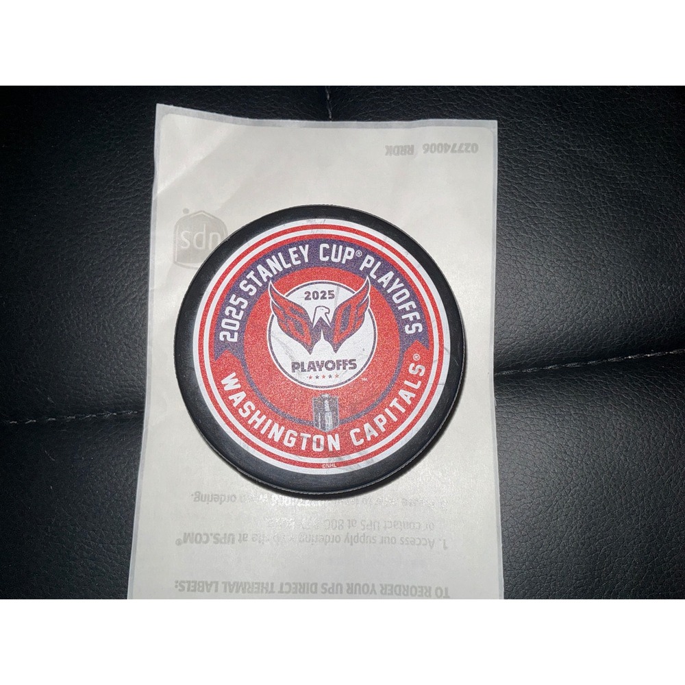 Washington Capitals 2025 Stanley Cup Playoffs Official NHL Hockey Puck Souvenir